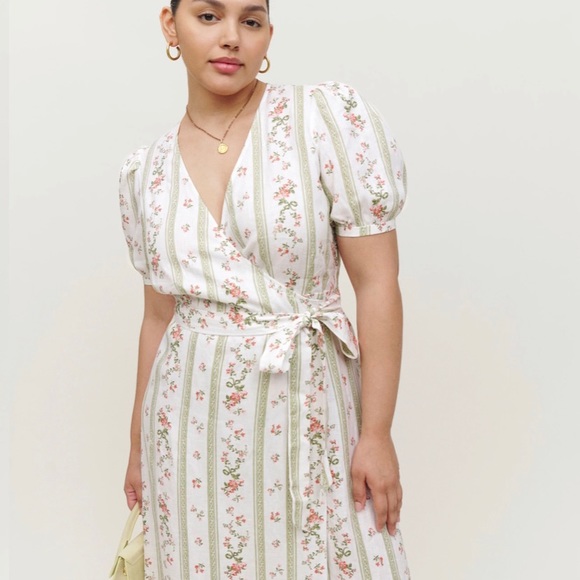 Reformation | Dresses | Reformation Weiss Linen Dress In Heath | Poshmark